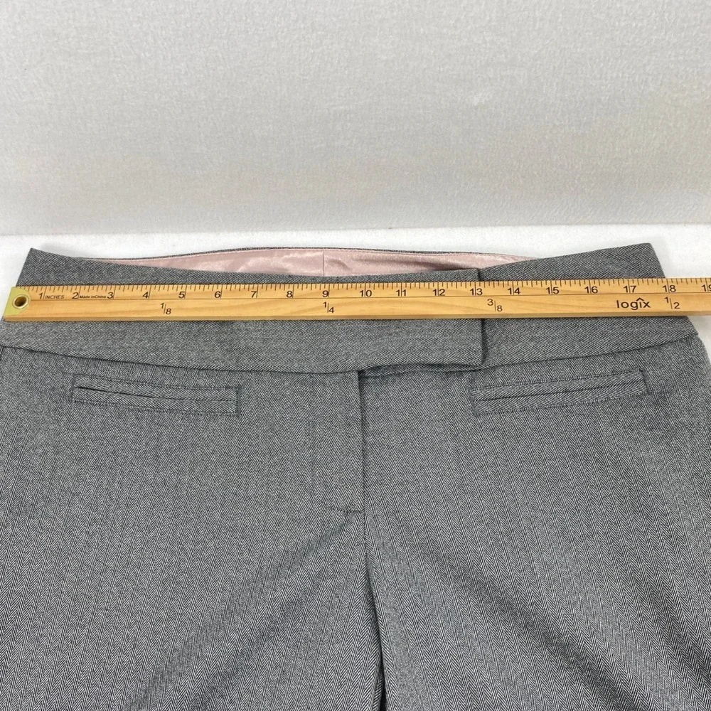 Maurices Dress Pants Womens Size 11 12 Gray Herringbone Bootcut‎ Trousers Office